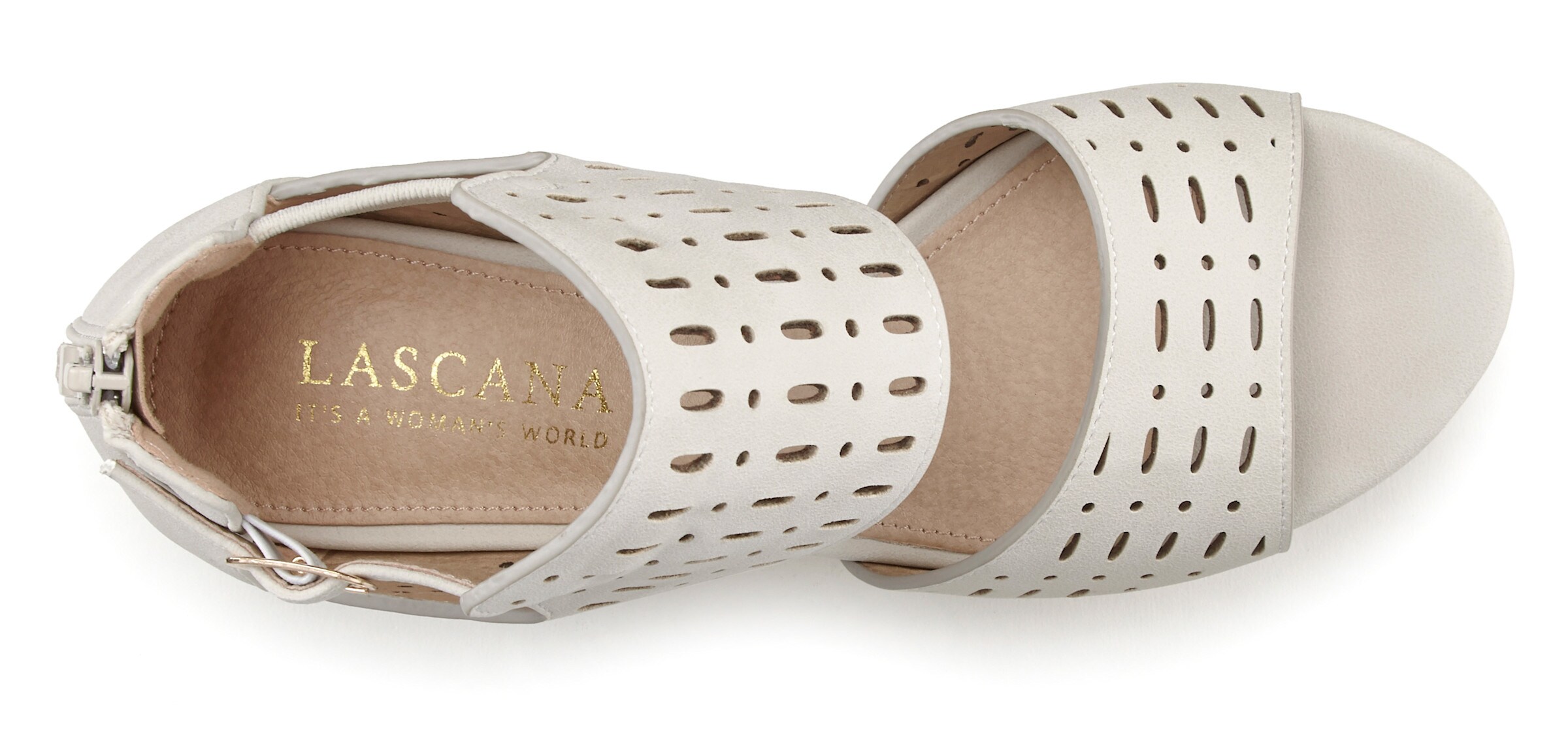 LASCANA Riemchensandalette in beige