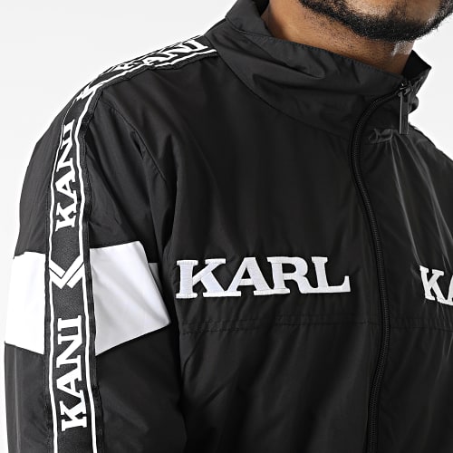 Veste Zippée A Bandes Retro Tape Noir