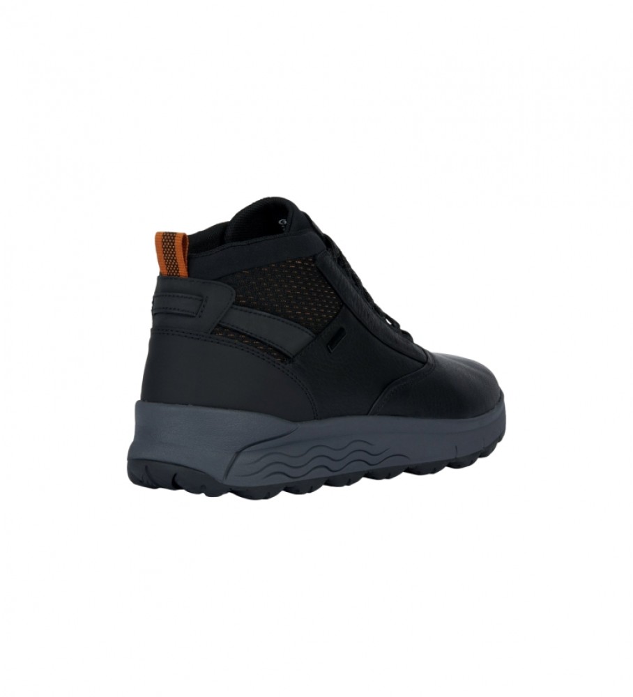 Sapatos de couro GEOX Spherica 4x4 Abx, pretos