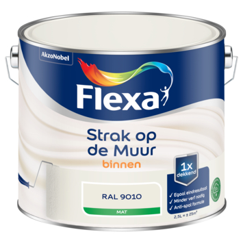 Flexa Strak op de Muur muurverf mat gebroken wit 2,5 liter