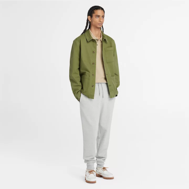 Veste en toile délavée Chore pour homme en vert