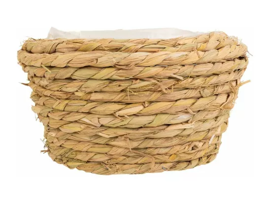 Panier en corde tressée marron d19x9,5h