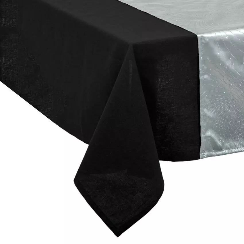 Chemin de table soyeux (140 x 40 cm) Design Gris