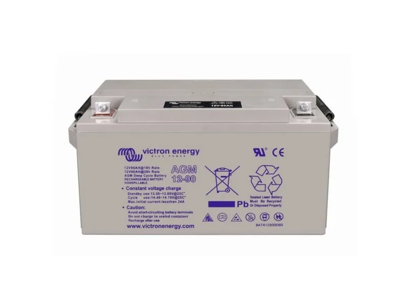 Victron Energy BAT412800084, Genopladeligt batteri, 12 V, 90000 mAh, 167 mm, 183 mm, 350 mm