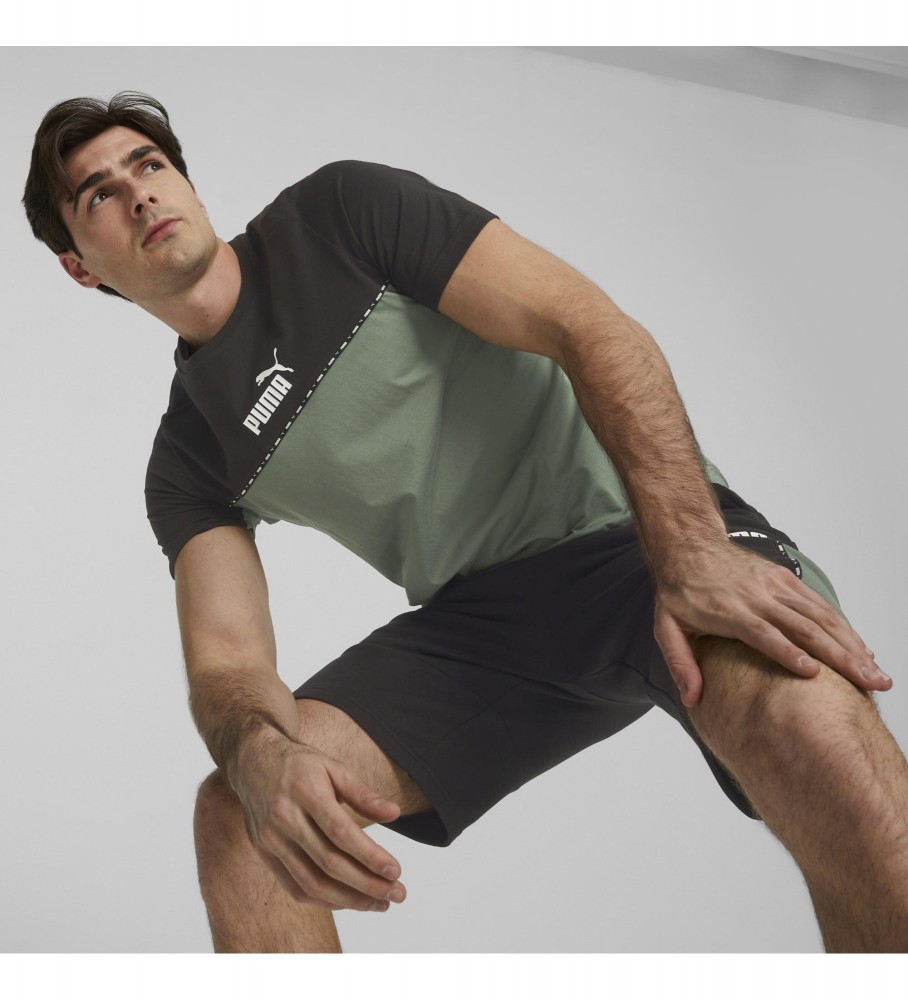Camiseta Puma Essentials Block Tape verde