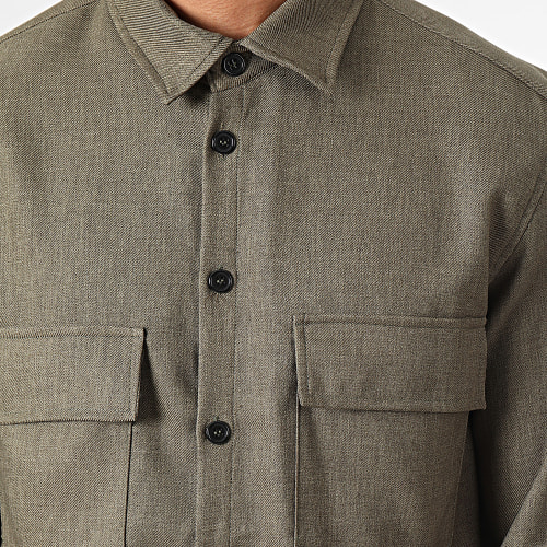 Ensemble Chemise Manches Longues Et Pantalon Jogging Vert Kaki