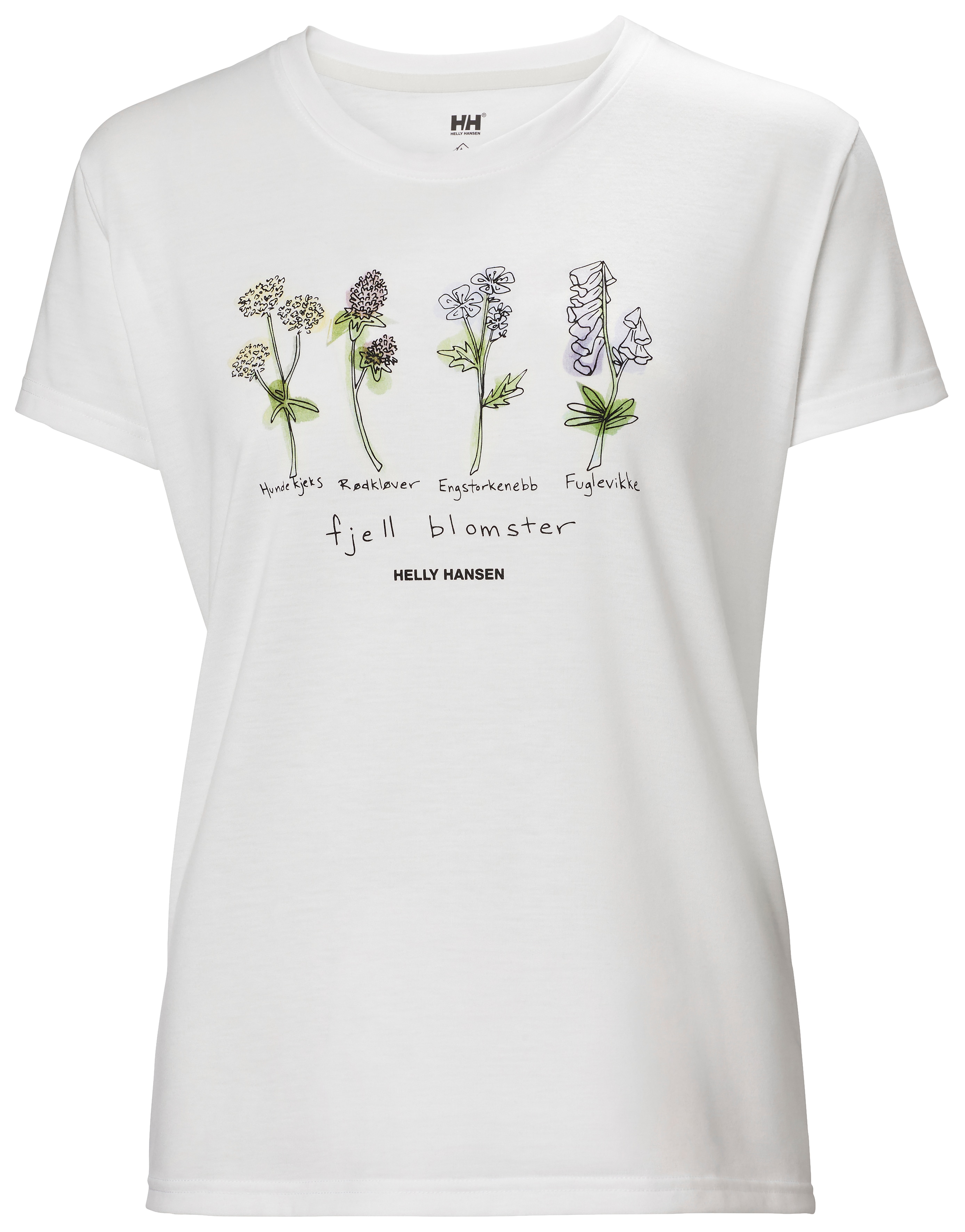 Helly Hansen Skog Recycled Graphic t-shirt, dame<br>Solbeskyttende UV-faktor 40+