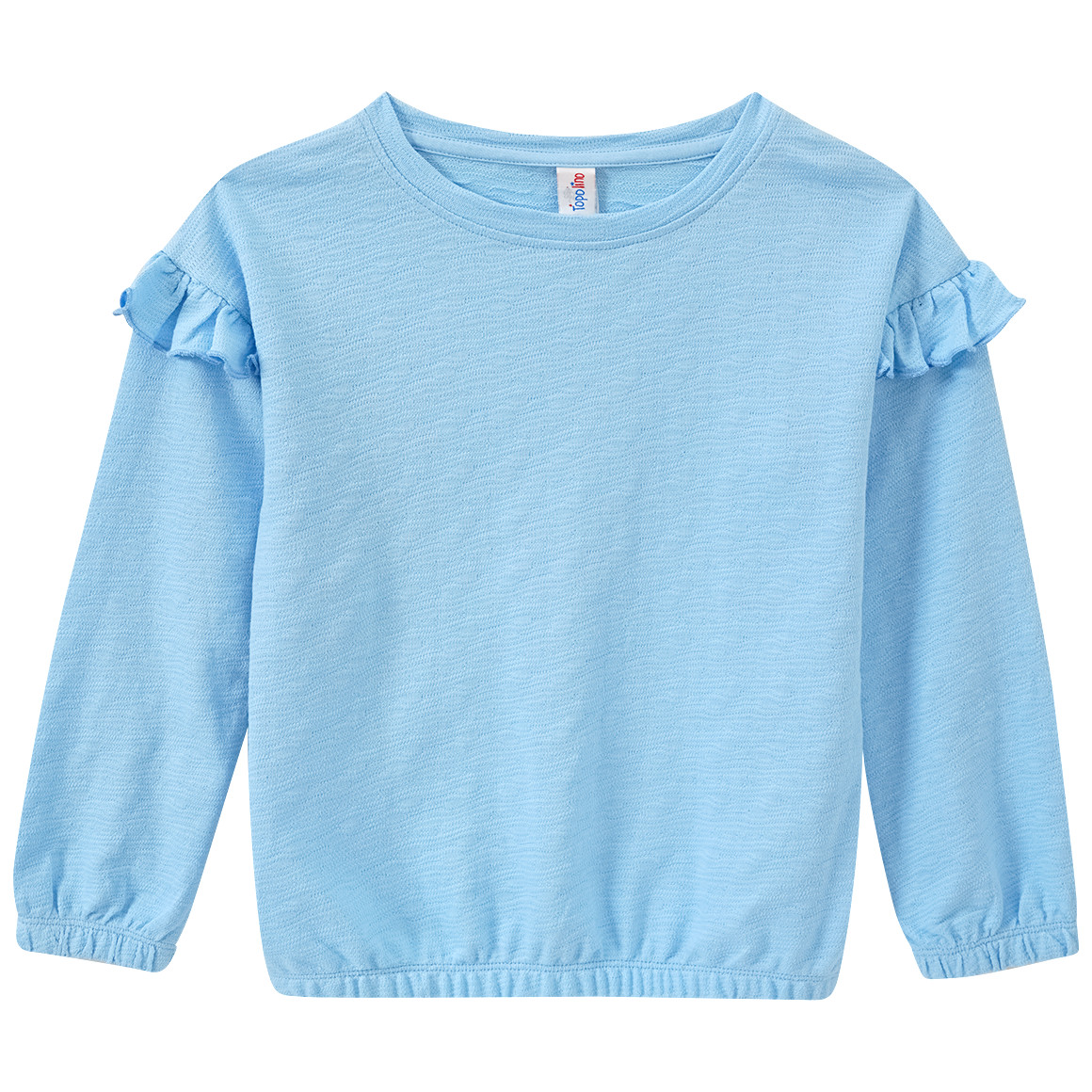 Topolino Mädchen Langarmshirt mit Rüschen hellblau