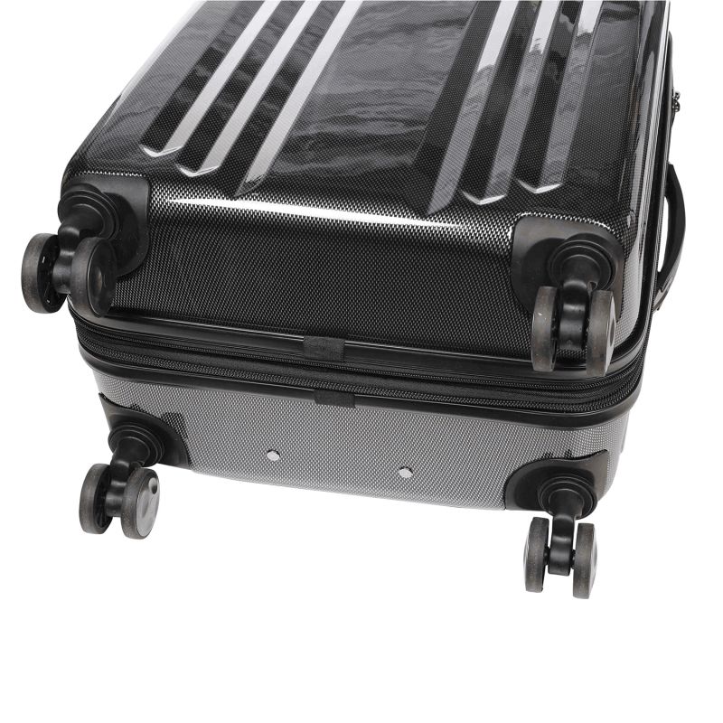 Lot de 3 valises rigides 91603 Extensible 55, 68 et 78 cm Black