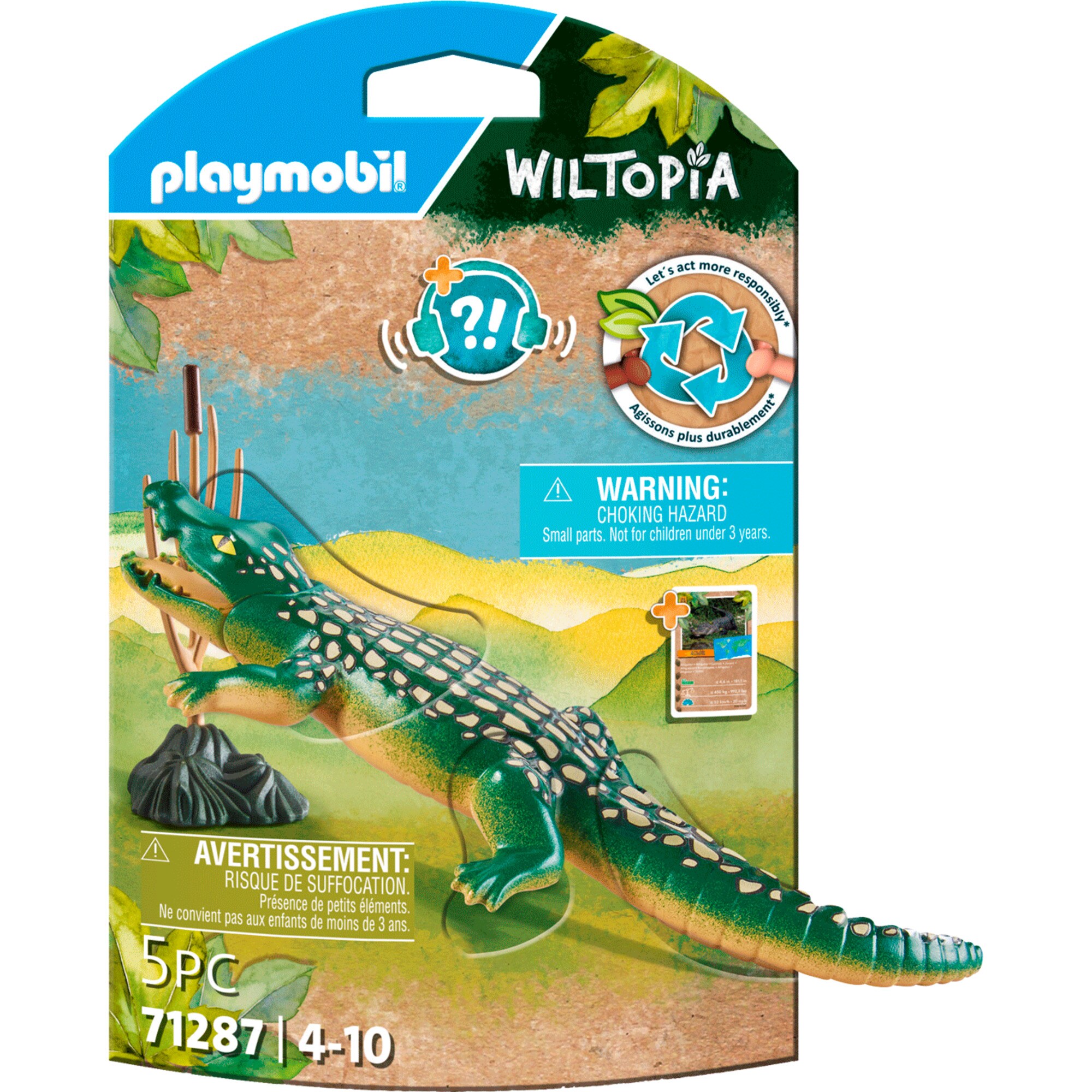 PLAYMOBIL Konstruktionsspielzeug Wiltopia Alligator