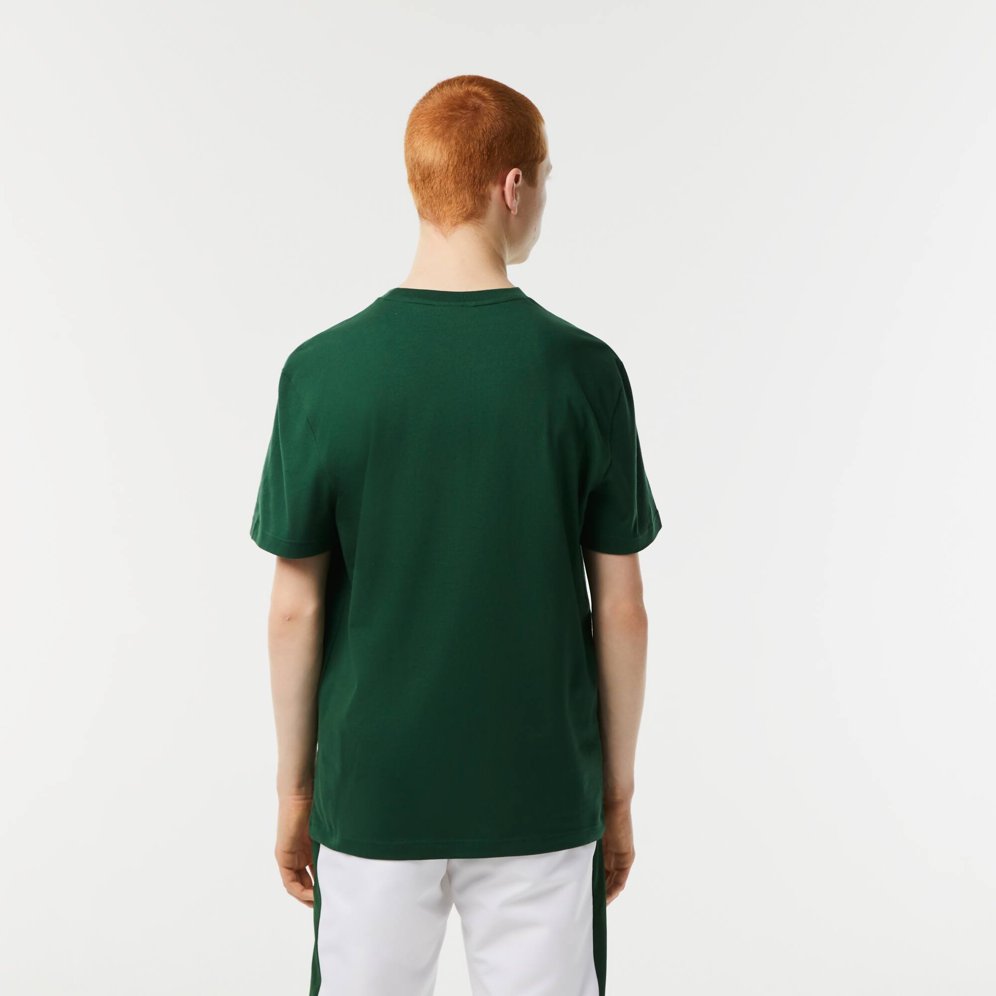 T-shirt homme regular fit en jersey avec inscription Lacoste T-Shirts - Vert - Lacoste - Homme