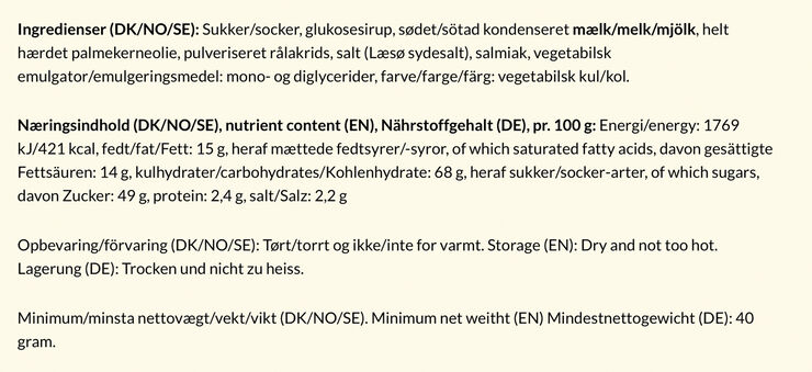 Bagsværd Lakrids Salt mini 40 gr.