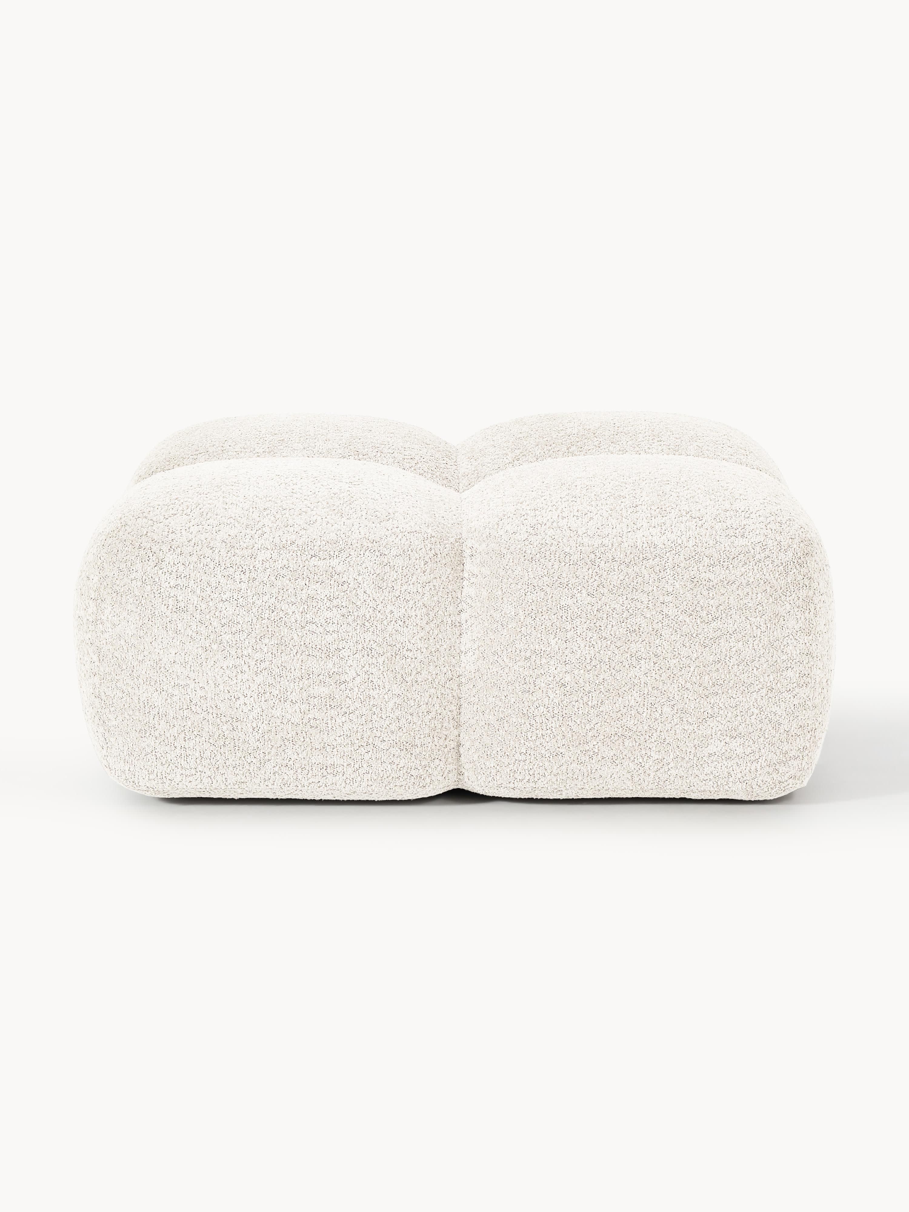 Voetenbank Tayla van teddy-bouclé