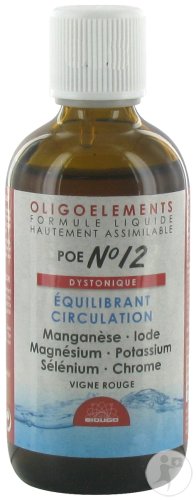 Bioligophyt Bioligo Poe N°12 Vigne Rouge Complément Alimentaire Avec Oligoéléments 100ml