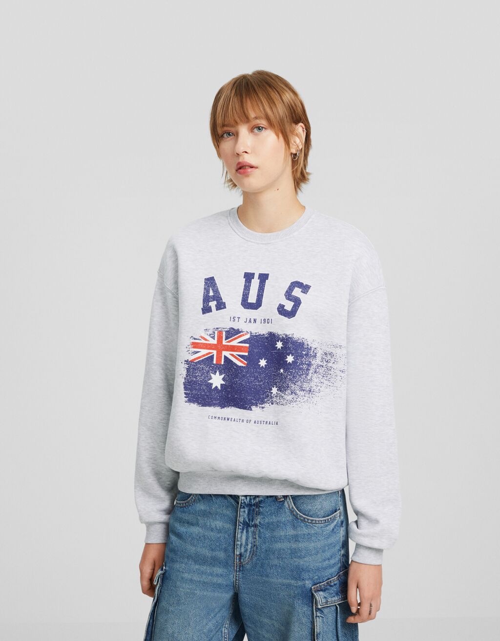 Moletom estampado oversized