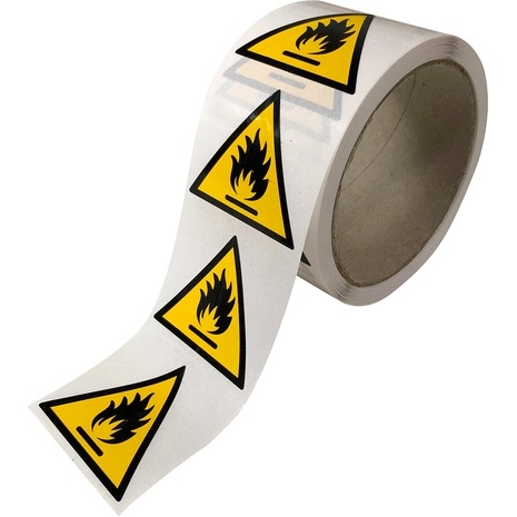 Rouleau de Pictos de Danger - Matières inflammables - W021