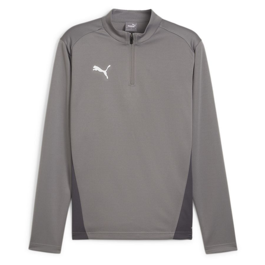 PUMA Maillot d'Entraînement teamGOAL Fermeture Éclair 1/4 - Gris/Blanc