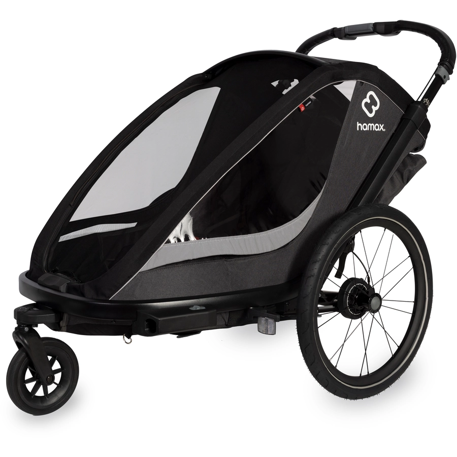 hamax Kinderfahrradanhänger Cocoon ONE Einsitzer greyblack