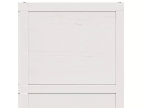 Porte de grange blanc 100x208 cm bois massif de pin