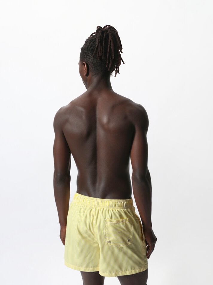 Maiô básico listrado - Amarelo