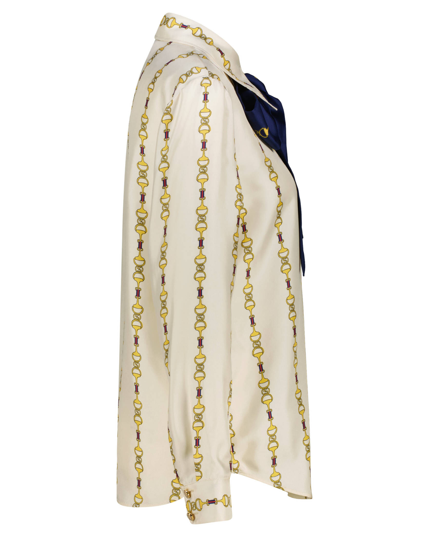 Gucci| Damen Seidenbluse HORSEBIT VERTICAL ON Langarm