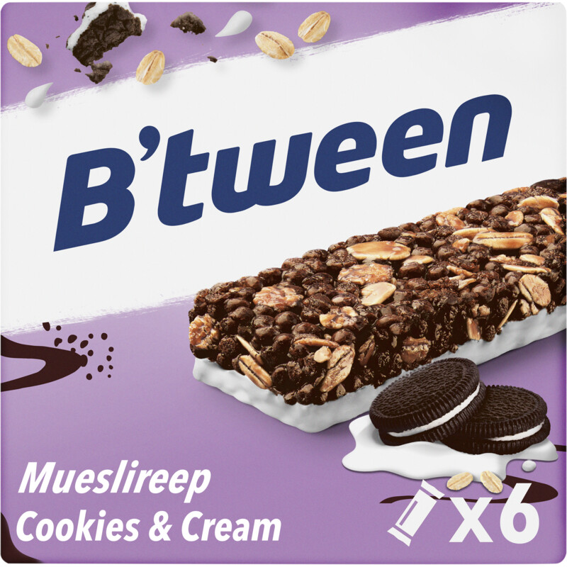 Hero B'tween mueslireep cookies & cream