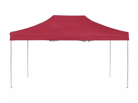 Tente de réception pliable Aluminium 4,5x3 m Bordeaux