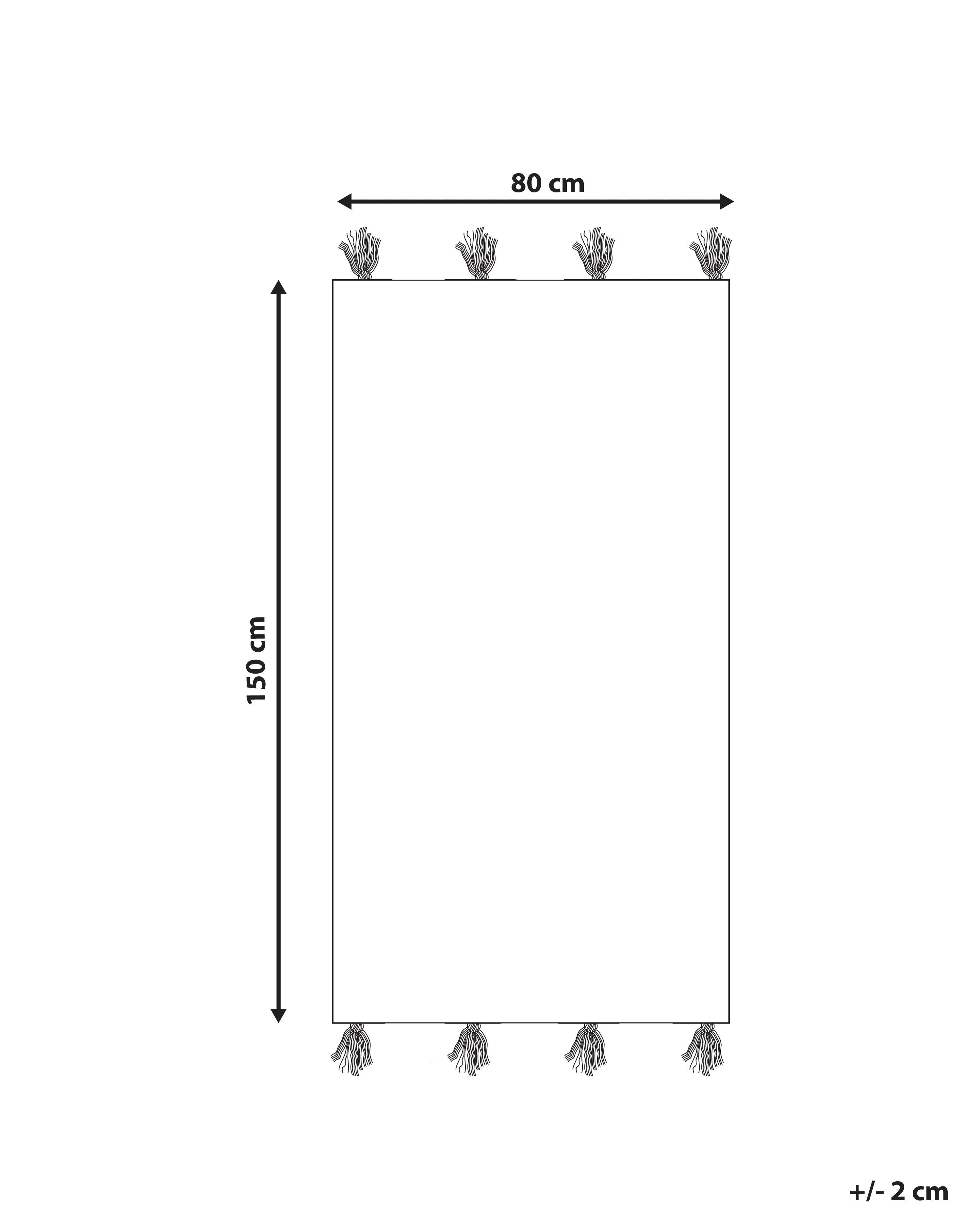 Vloerkleed GEMLIK Zwart 80 x 150 cm Wol