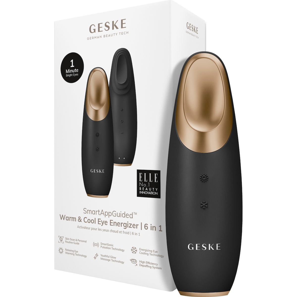 Geske Warm & Cool Eye Energizer øyemassør GK000003GY01 (sort)