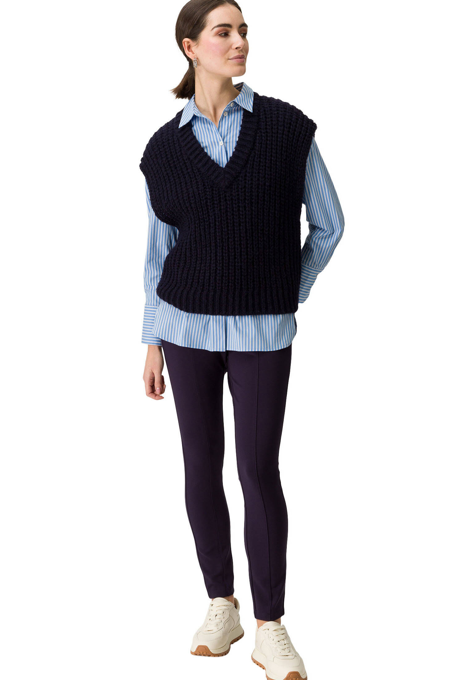 zero| Damen Jerseyhose mit Ziernaht 28 Inch