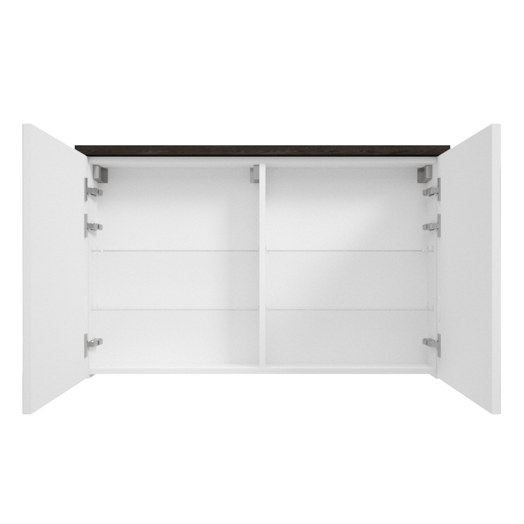 Fontana Basic spiegelkast 100cm met 2 deuren kasteel bruin