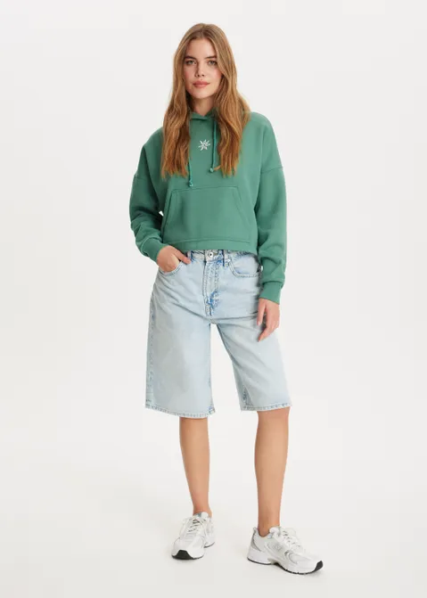 Hoodie met print groen (GRN.G)