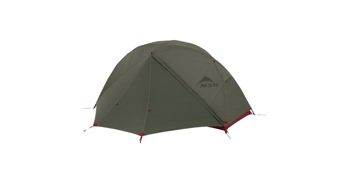 MSRKoepeltent Elixir 1 Green  (Olijfgroen/rood, Model 2021)