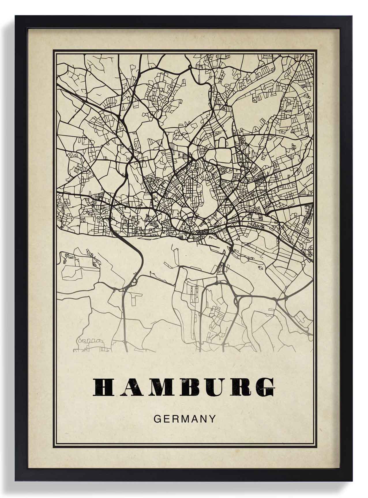 Hamburg Stadt Sepia