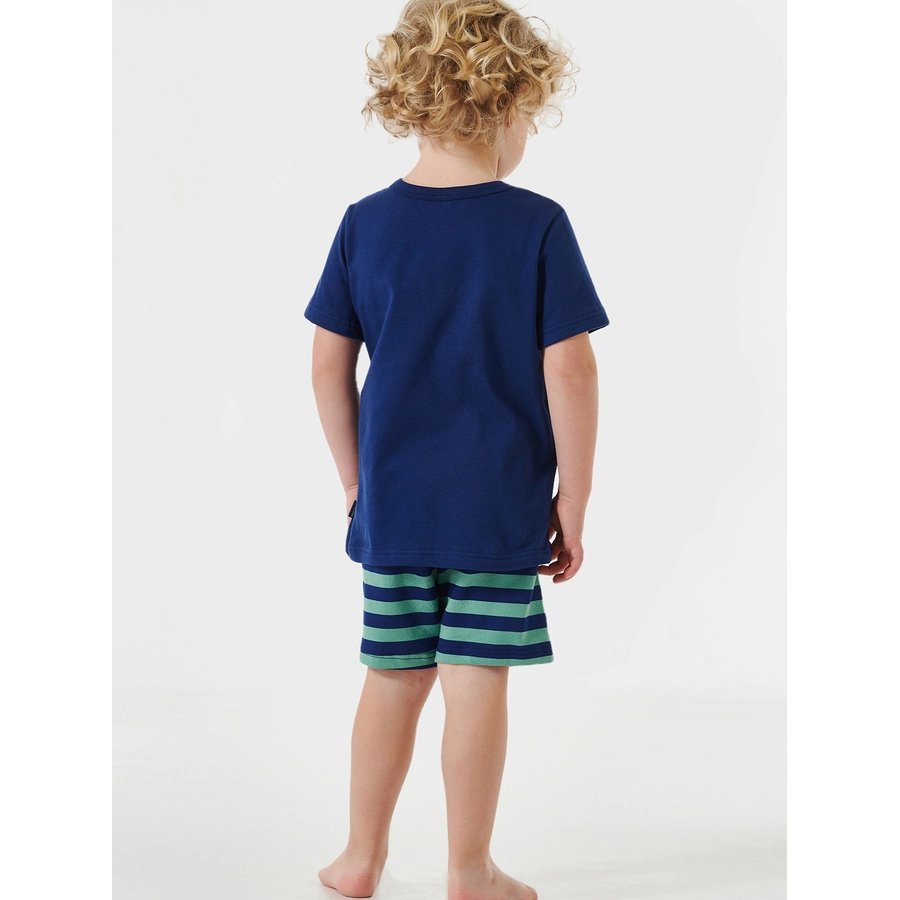 Schiesser Pyjama Casual World Organic Cotton dunkelblau