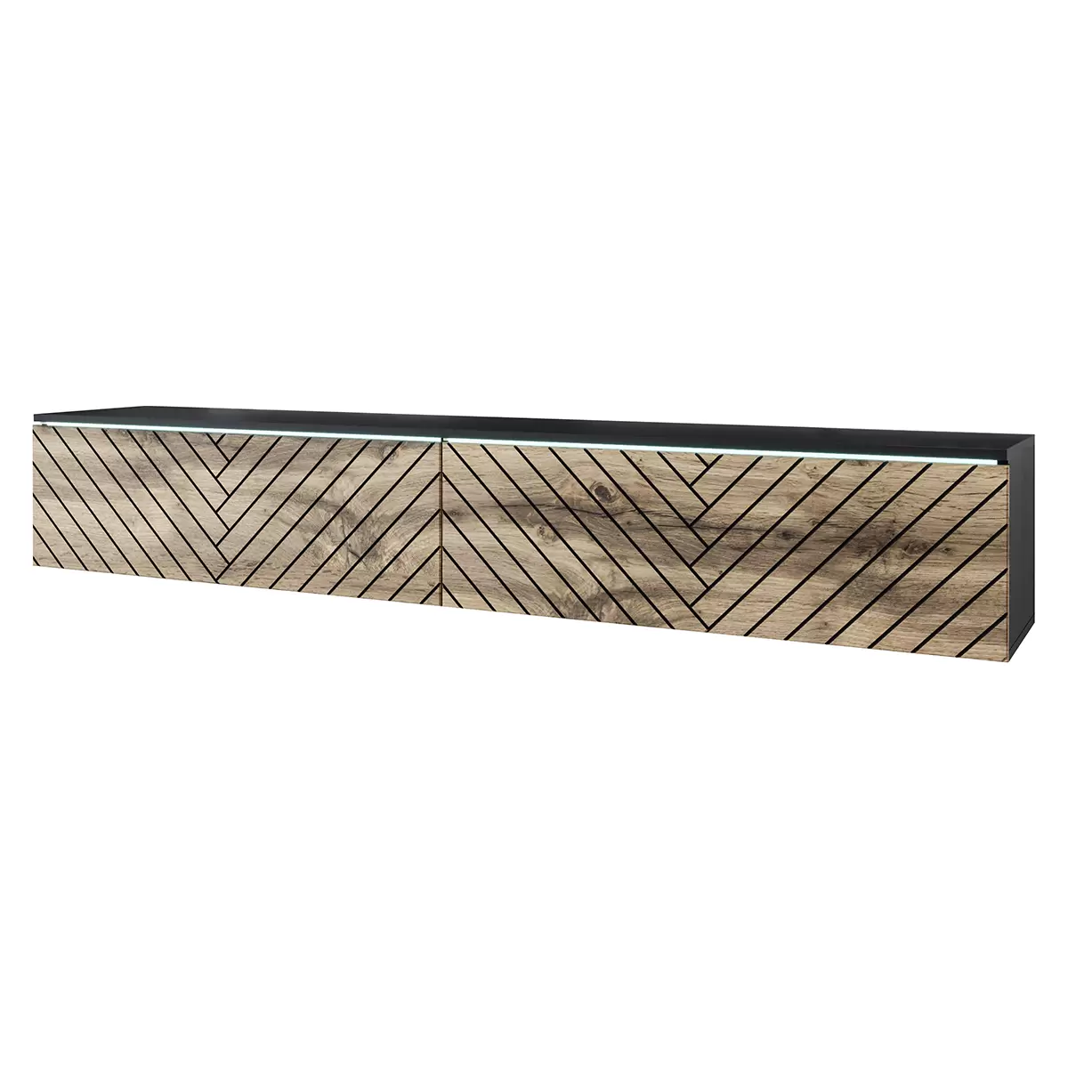 Lowboard Rijeka D180 grau,schwarz