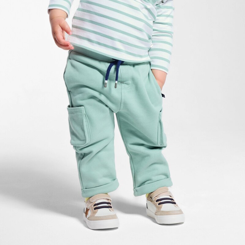Pantalon en molleton à poches vert bébé garçon Vert
