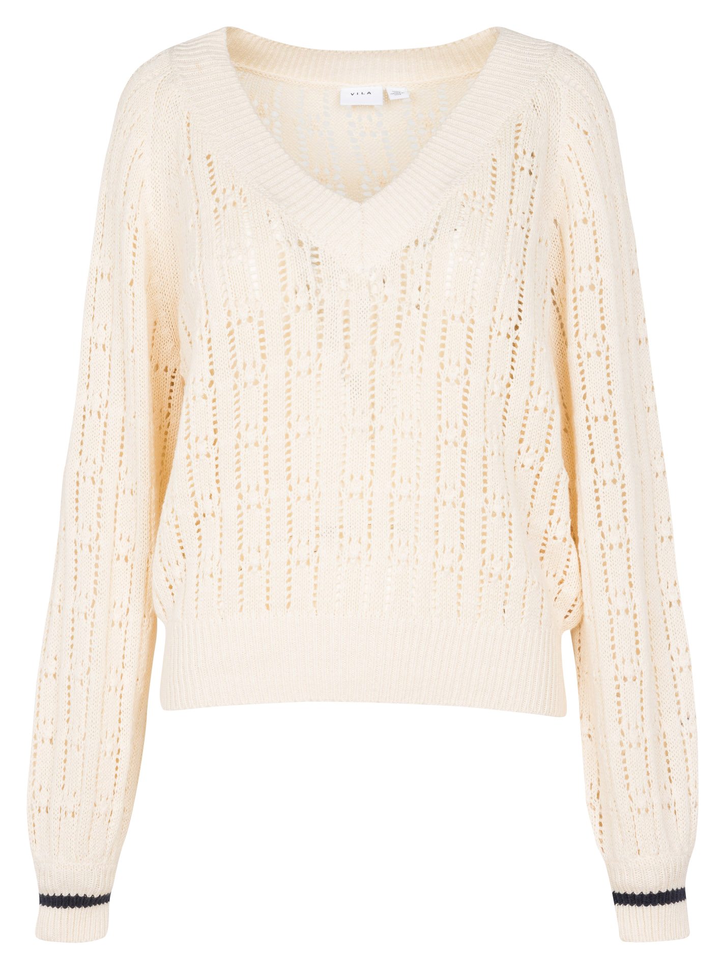 POLLO - Pull col V en coton | Beige