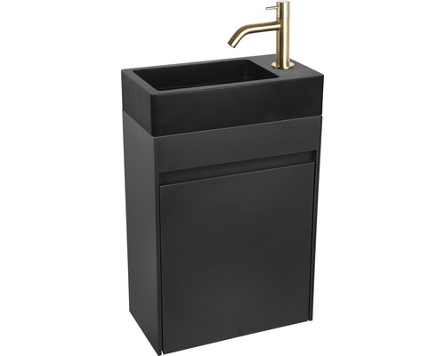 Wastafelmeubel Verschil HURA L BxHxD 39,5 x 52 cm x 21,5 cm Frontkleur antraciet