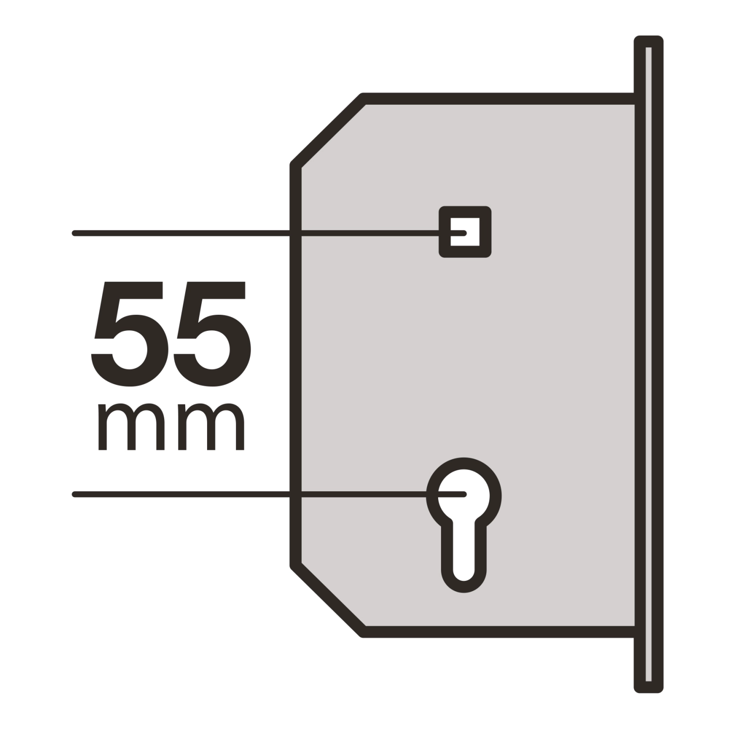 Starx 86.101.37 Veiligheidsbeslag - Krukgarnituur - SKG3 - Langschild - Aluminium - Zwart