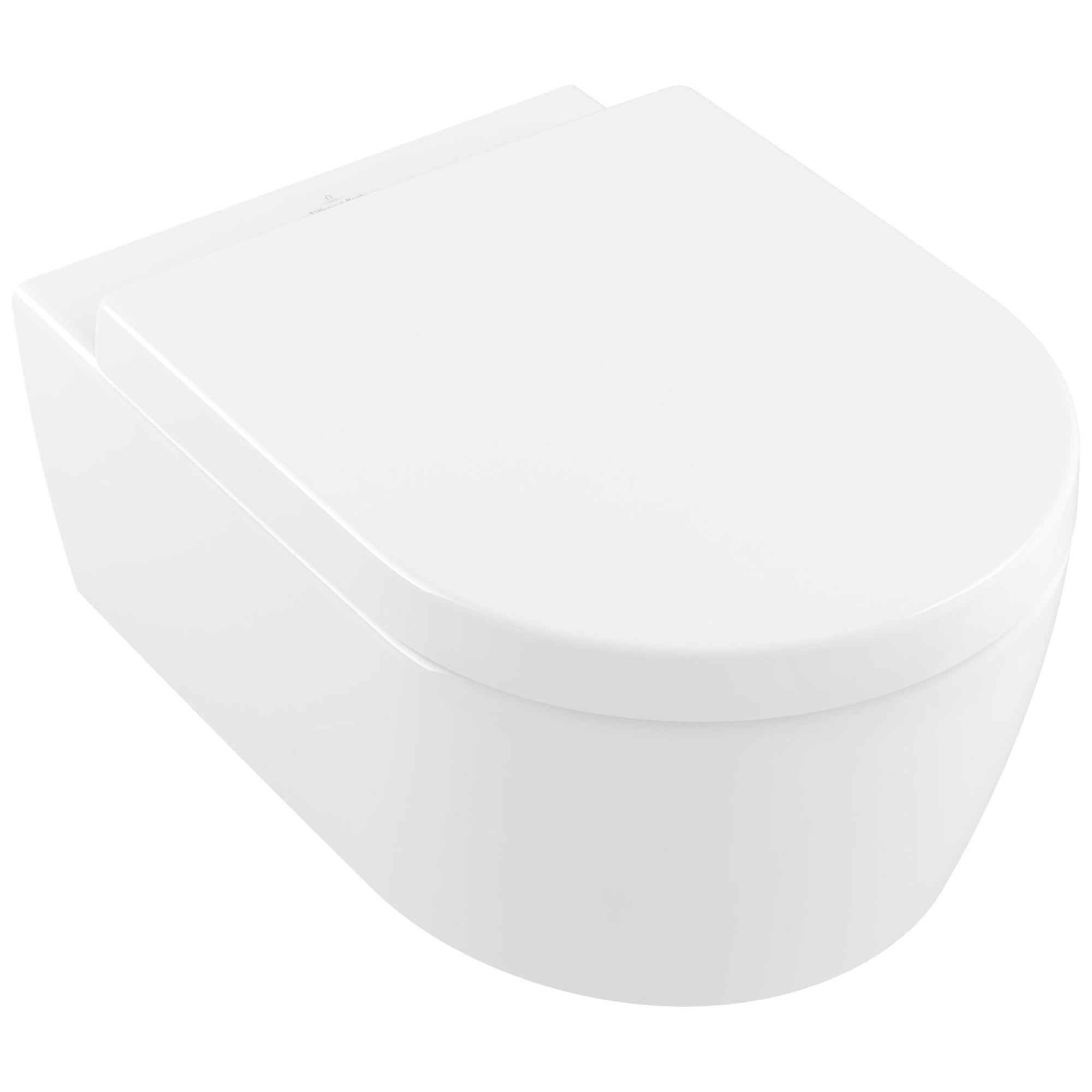 Villeroy & Boch Avento randloos toilet CeramicPlus met softclose zitting wit mat