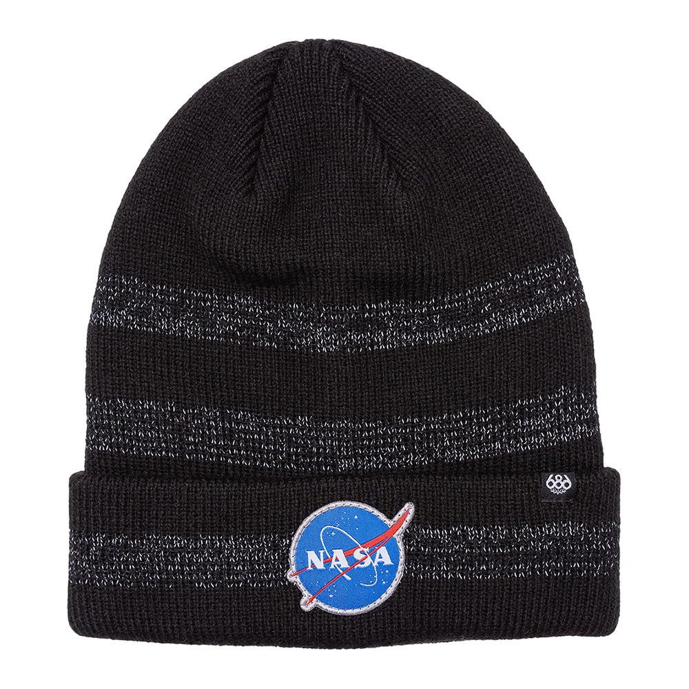 686 NASA KNIT - Bonnet Homme black reflective