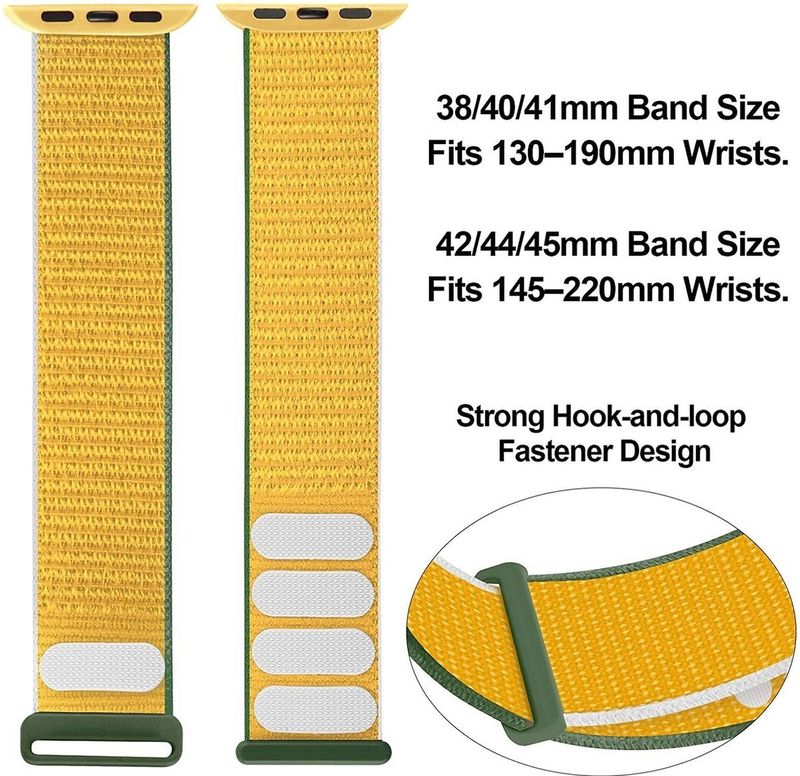 Apple Watch Ultra nylon loop bandje (geel)