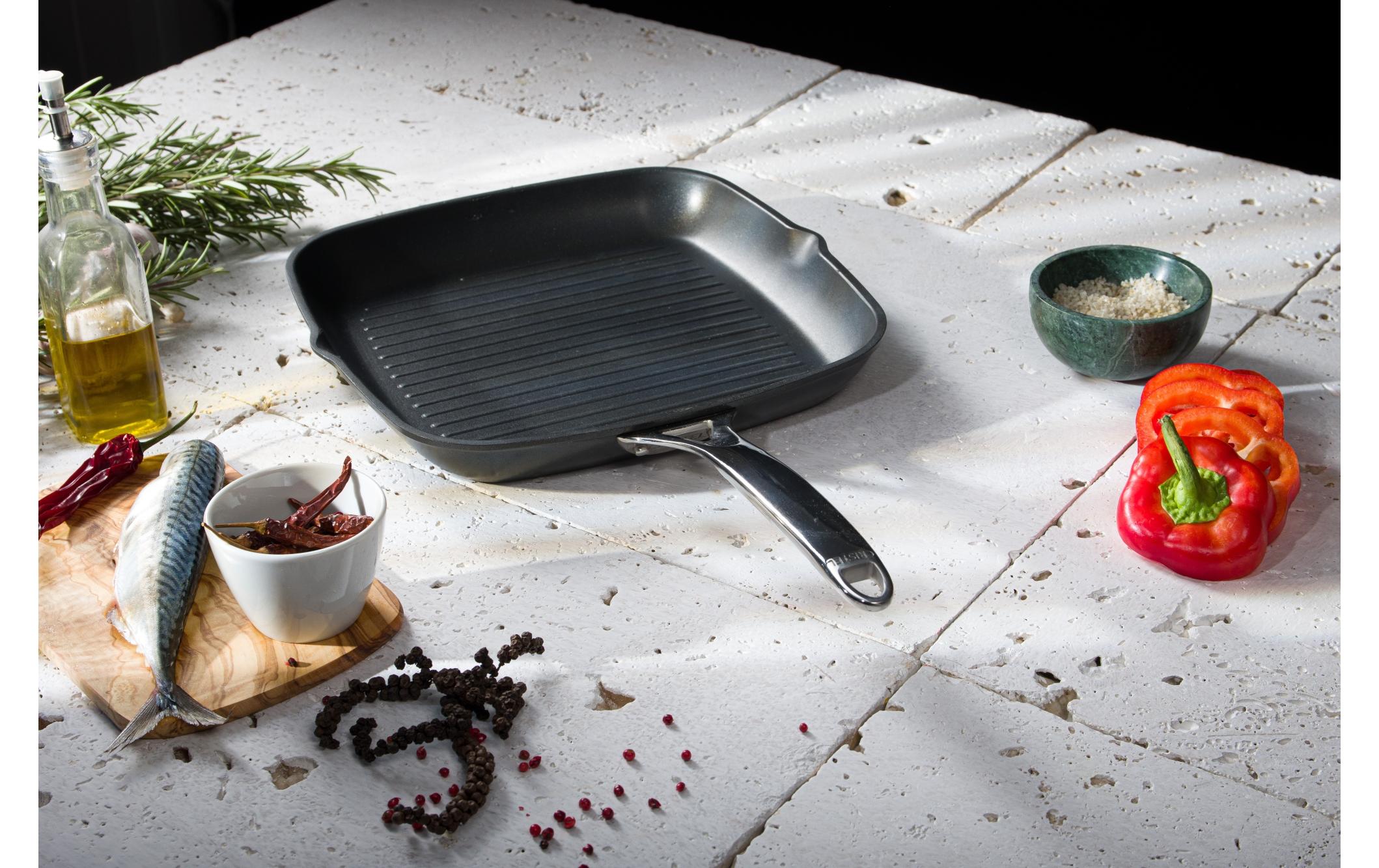 Grillpfanne Castel'Pro 28 cm, Antihaft<br>Pfanne zum grillieren