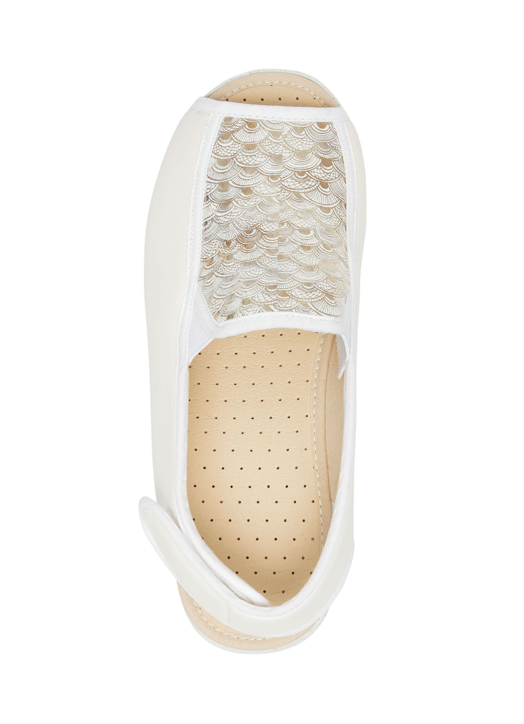 Sandale aus elastischem Textilmaterial
