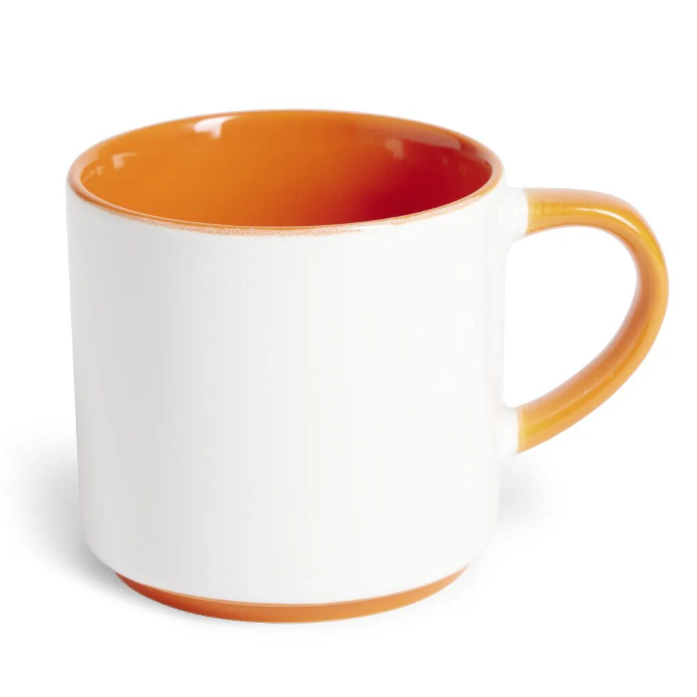 Mug grès bicolore 450mL Ø8,5xH8cm