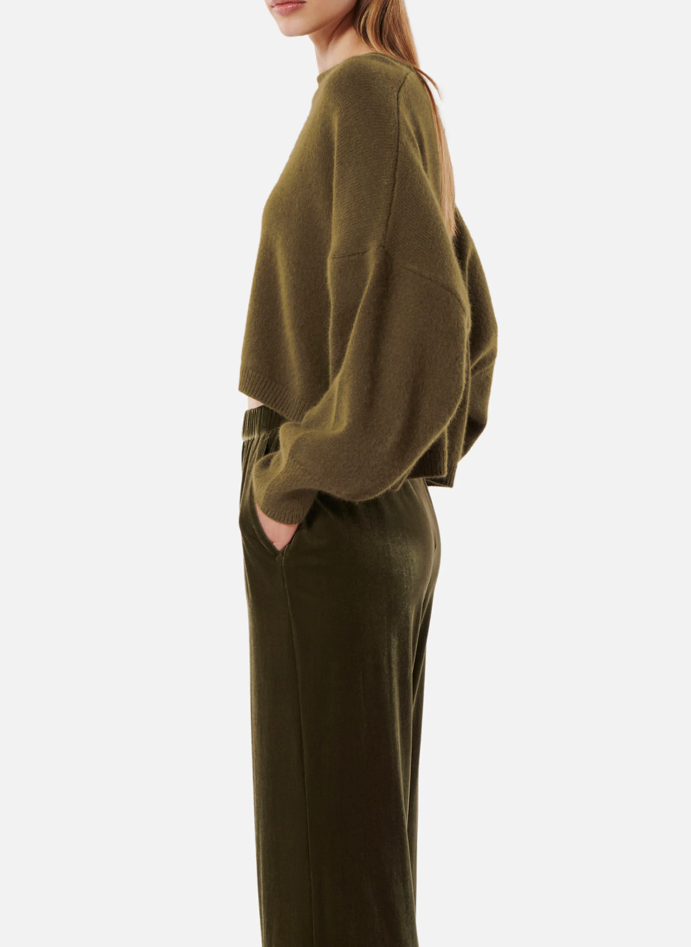 BIRKIN - Pull col rond en laine mélangée | Marron