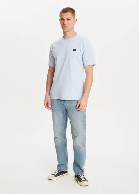 T-shirt met logo blauw (BLW.LME)