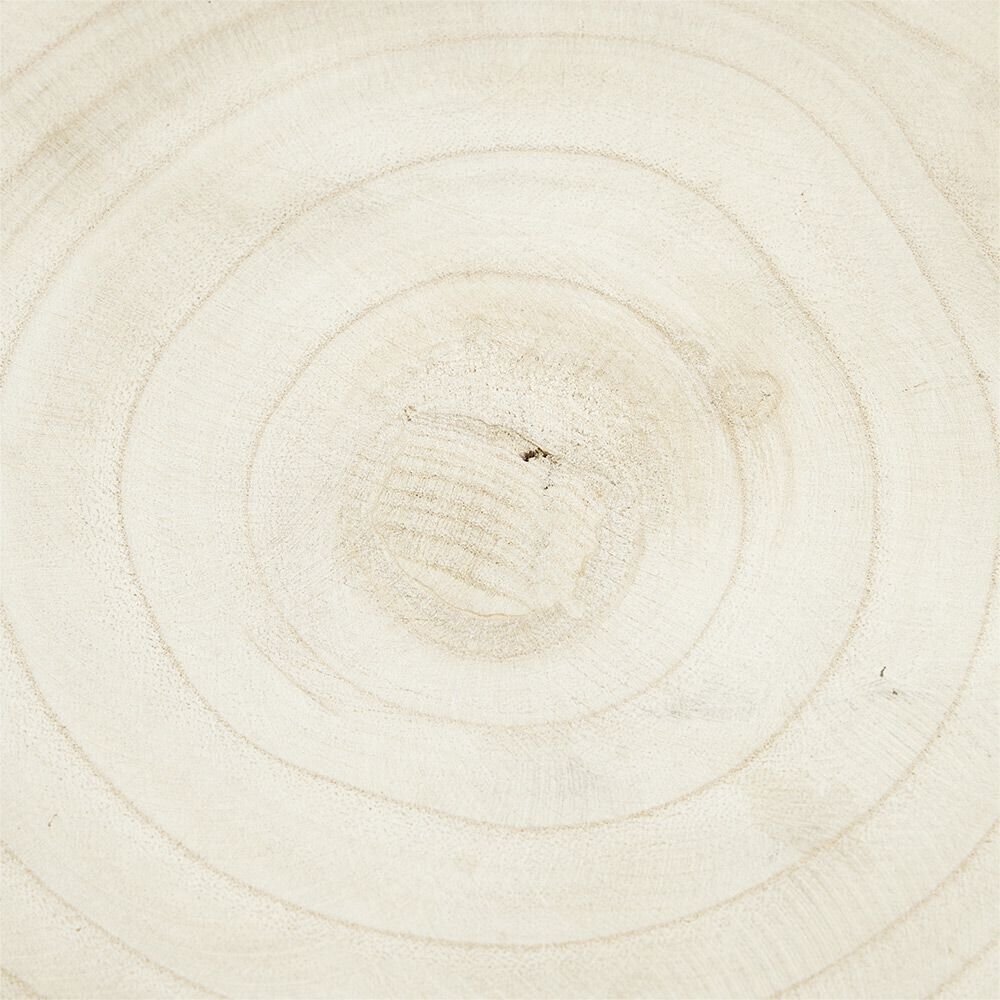 Bout de canapé Tammy bois paulownia beige Ø27xH33cm