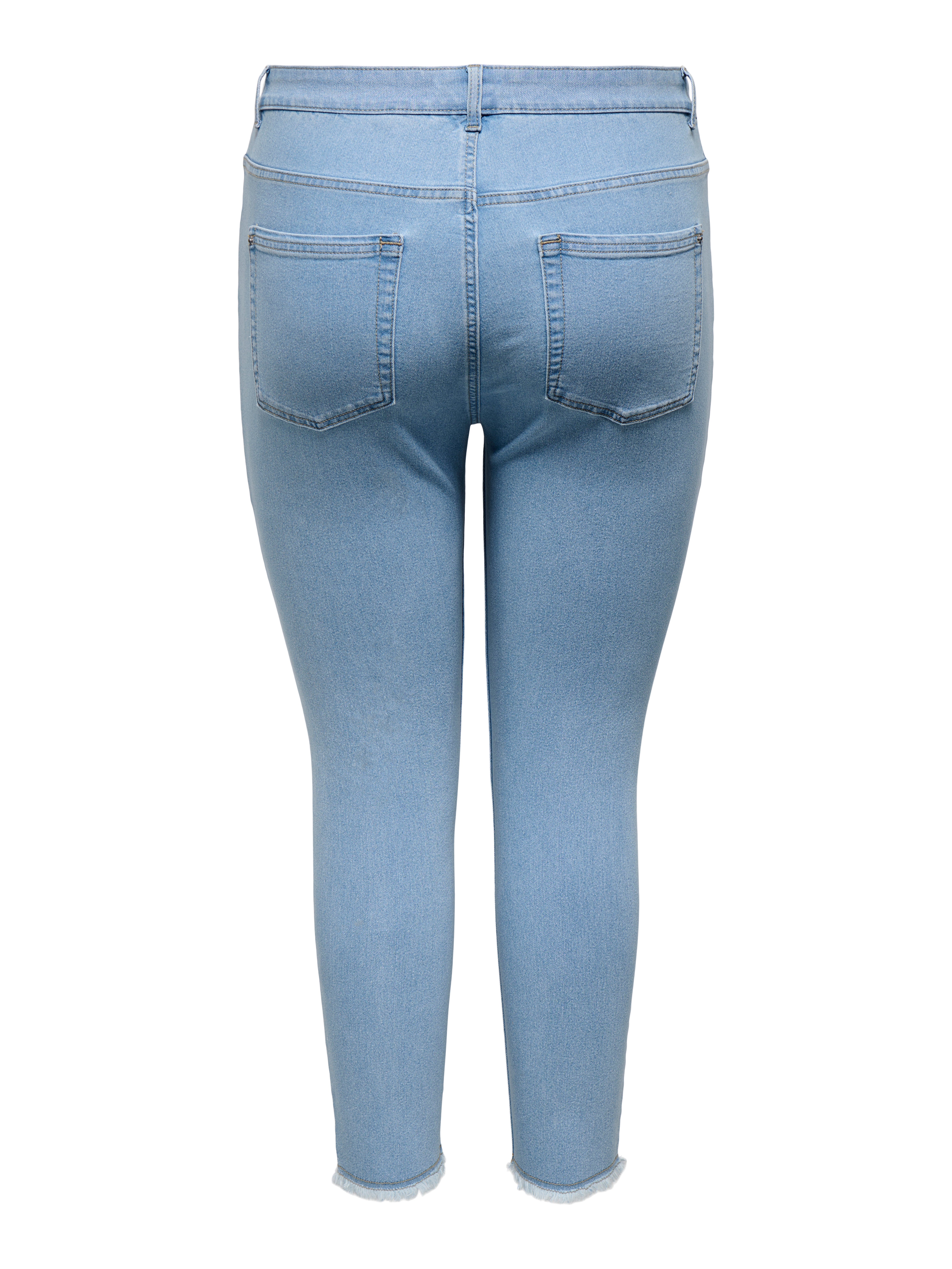 CARHUSH Mittlere Taille Skinny Fit Jeans Light Blue Denim